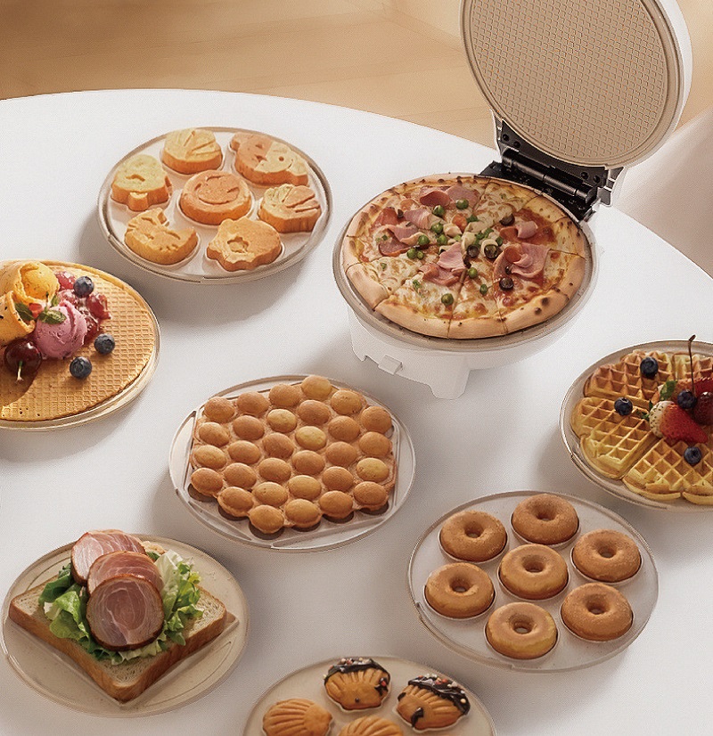 Mini Waffle Maker Machine - Mini Machine à sandwichs électrique 750W,