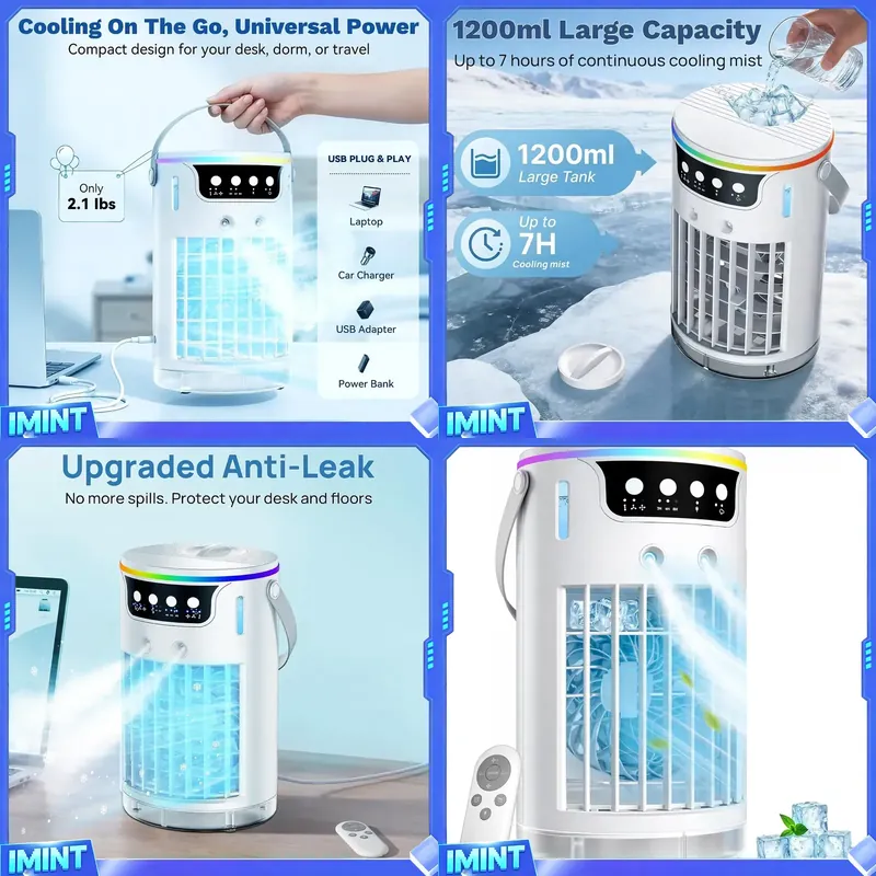 Air Conditioners - Ventilateur climatiseur portable, rafraîchisseur d'air évaporatif