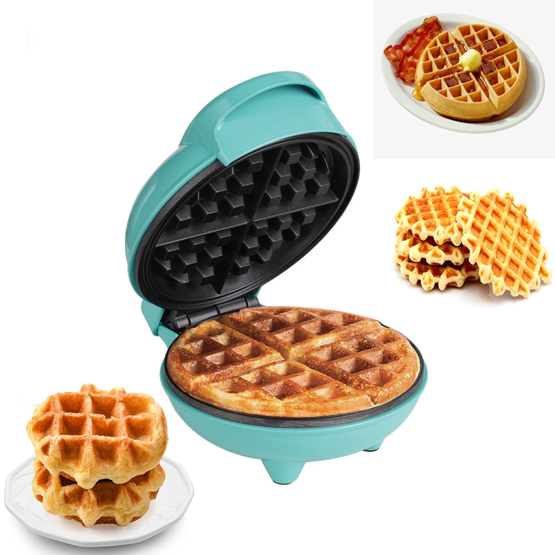 Mini Waffle Maker Machine - Mini gaufrier électrique Portable, gril, crêpes,