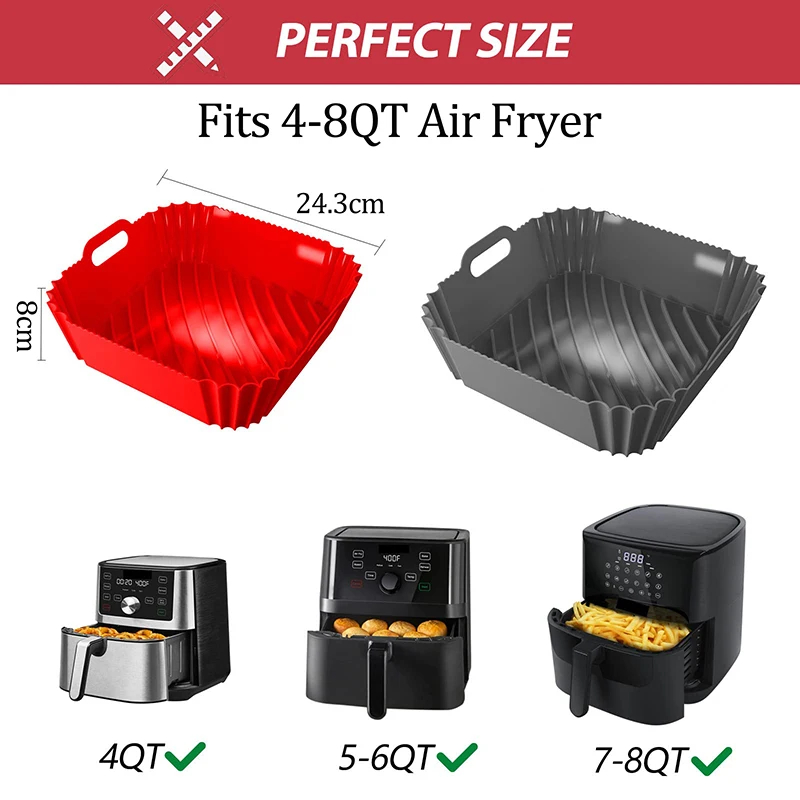 Grand panier en Silicone pour  - Air Fryer Silicone Pot Liner avis et prix
