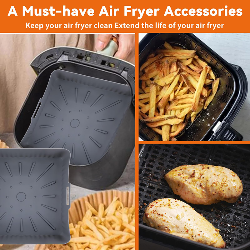 Grandes doublures carrées en S - Air Fryer Silicone Pot Liner avis et prix