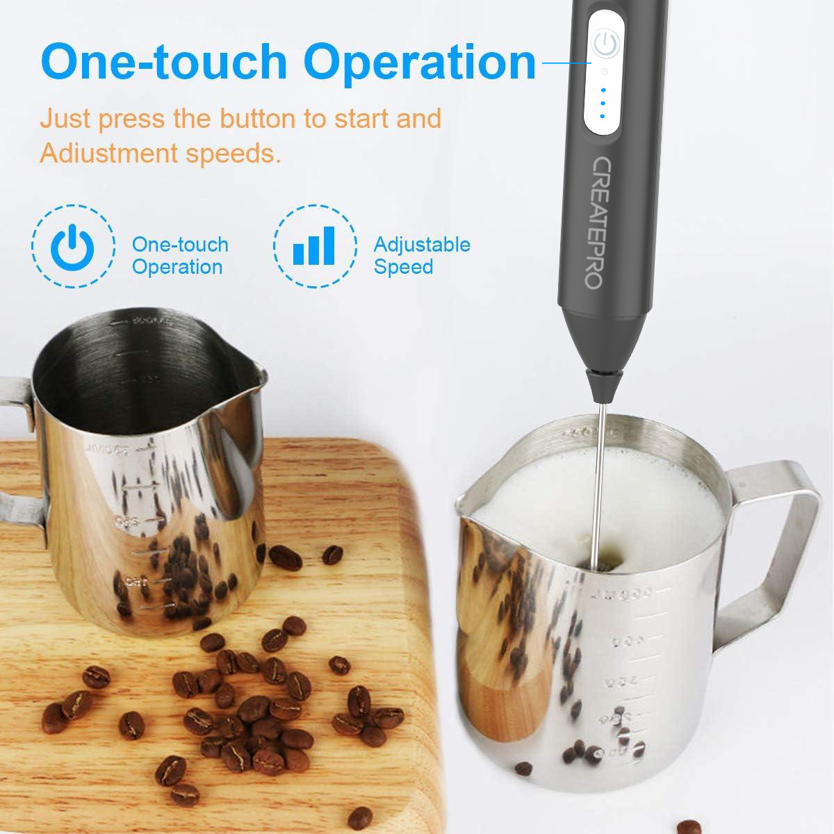 Mousseur à lait rechargeable a - Electric Milk Frother Handheld avis et prix