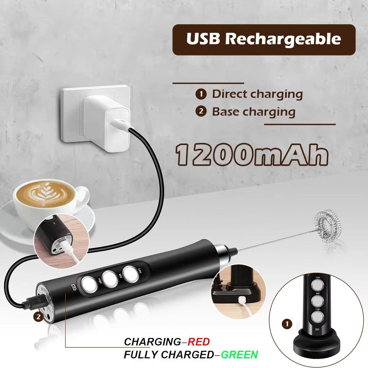 Mousseur à lait électrique rec - Portable Blender Usb Rechargeable avis et prix