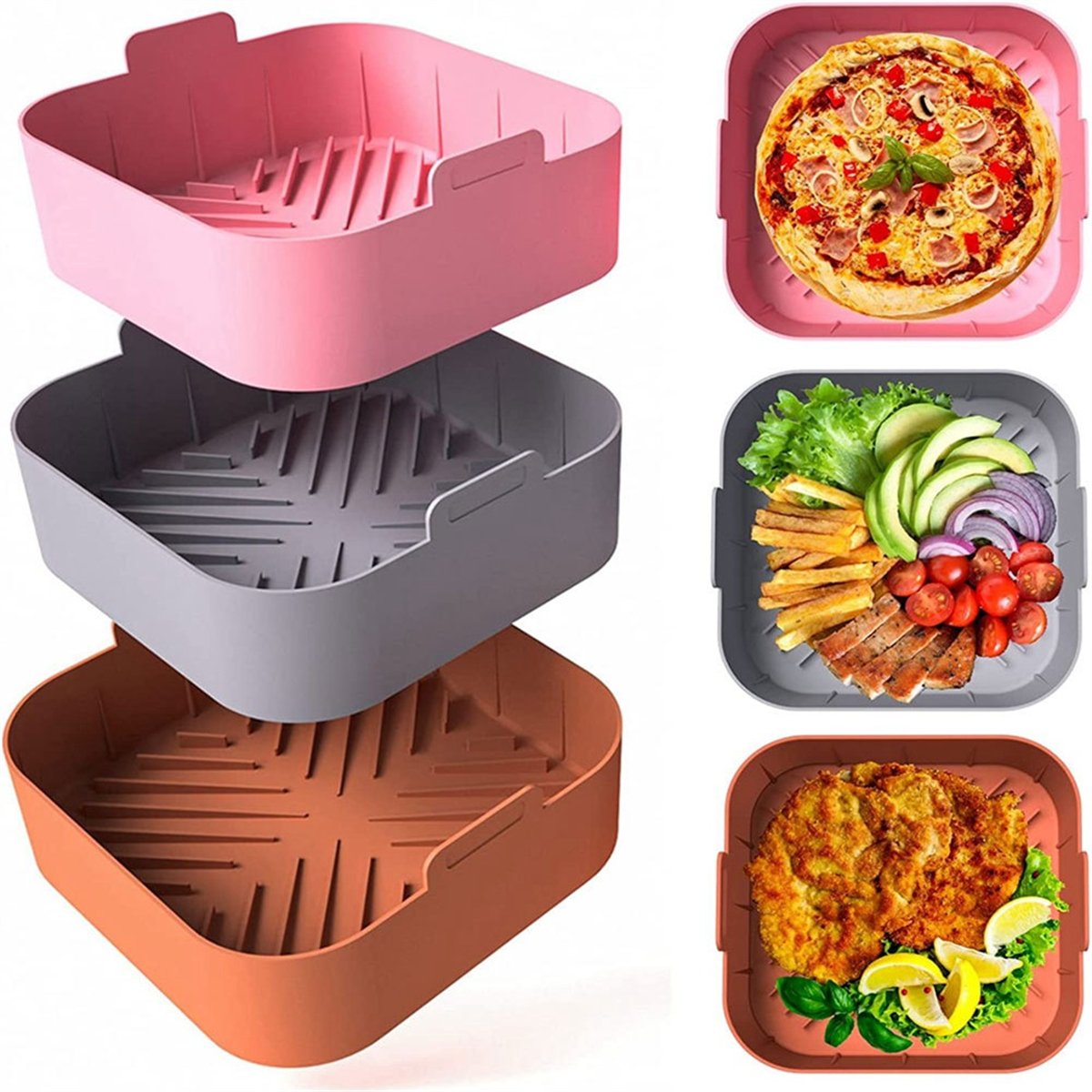 M10K Lot de 3 doublures en sil - Air Fryer Silicone Pot Liner avis et prix