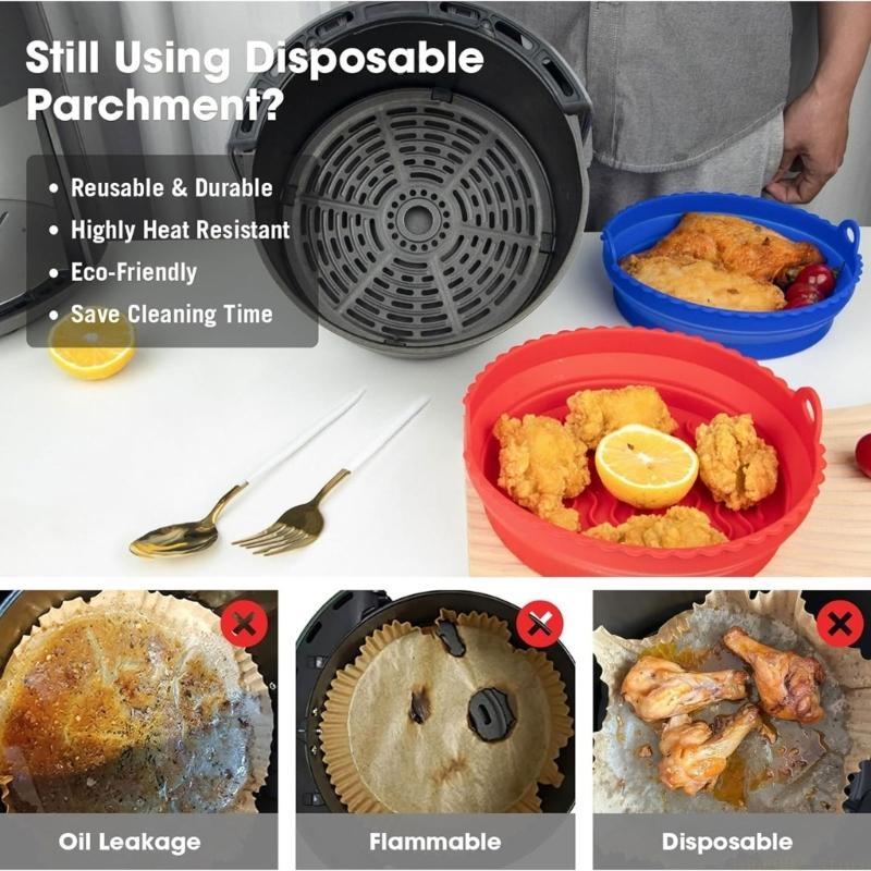 D0AB – panier à doublures en S - Air Fryer Silicone Pot Liner avis et prix