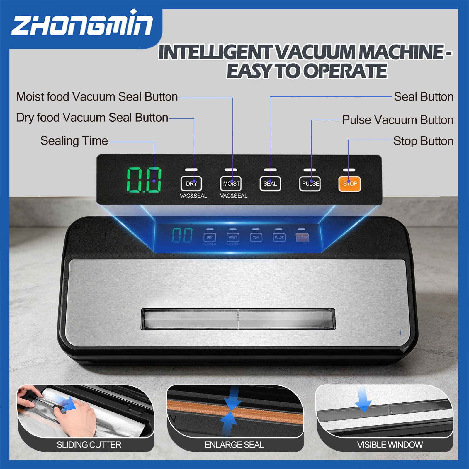 Machine de scellement sous vid - Food Vacuum Sealer Machine avis et prix
