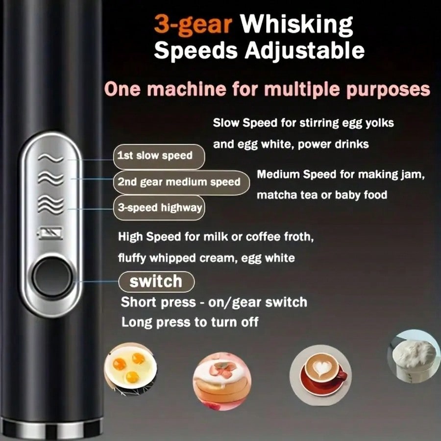 Mixeur électrique portatif, ba - Electric Milk Frother Handheld avis et prix