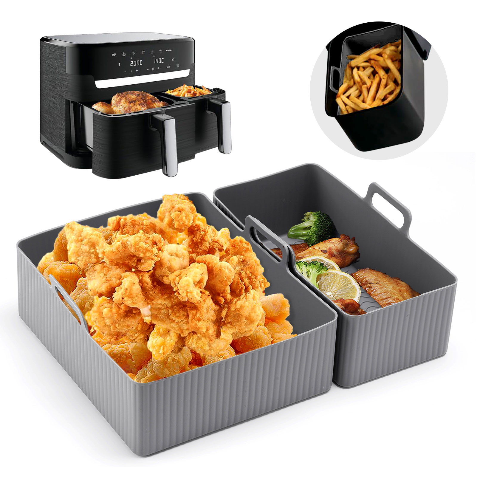 Tapis de friteuse à Air en Sil - Air Fryer Silicone Pot Liner avis et prix
